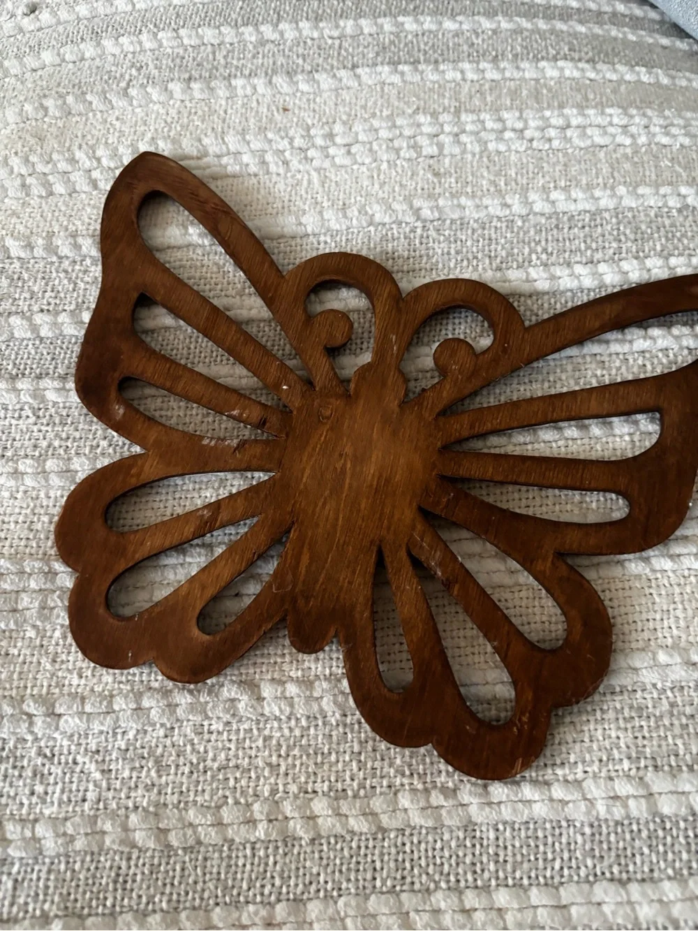 Handcrafted Brown Wooden Butterfly Wall Decor